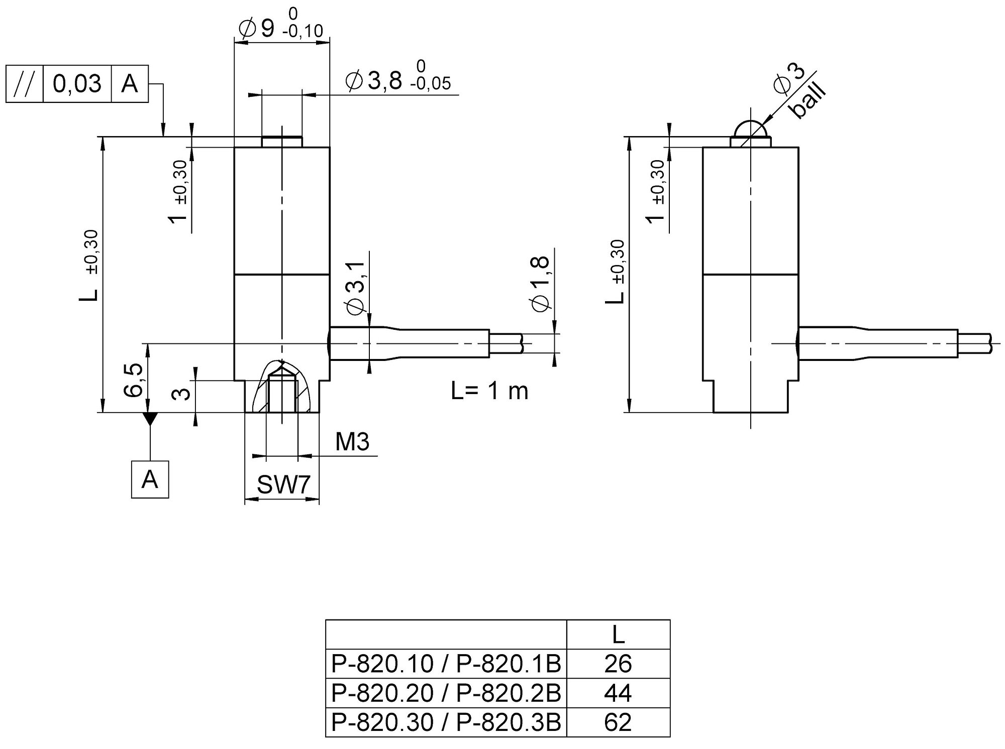 P 820 Preloaded Piezo Actuators