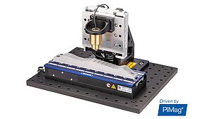 Customer-specific assembly for a highly dynamic autofocus application including weight force compensation of the voice coil Z axis